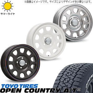 215/70R16 ジムニーシエラ TOYO オプカン A/T3 MLJ デイトナSS 16インチ 6.0J 0 5H139.7P サマータイヤ ホイールセット 4本