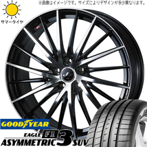 265/45R20 LEXUS RX GY アシンメトリック3 SUV レオニス FR 20インチ 8.5J +35 5H114.3P サマータイヤ ホイールセット 4本_画像1