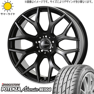 215/45R18 プリウスα BS ポテンザ RE004 ヴェネルディ レッジェーロ 18インチ 8.0J +43 5H114.3P サマータイヤ ホイールセット 4本