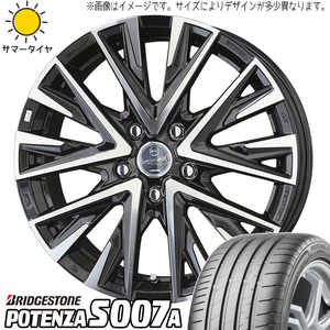 215/45R18 プリウスα アベニール BS ポテンザ S007A レジーナ 18インチ 7.5J +38 5H114.3P サマータイヤ ホイールセット 4本