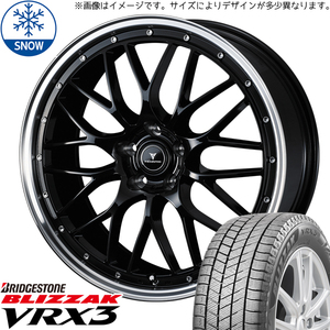 225/45R18 ヴェゼル CX-3 BS BLIZZAK VRX3 アセット M1 18インチ 7.5J +45 5H114.3P スタッドレスタイヤ ホイールセット 4本