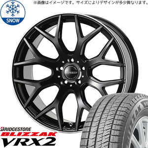 225/50R18 エスティマ フーガ BS BLIZZAK VRX2 レッジェーロ 18インチ 8.0J +43 5H114.3P スタッドレスタイヤ ホイールセット 4本