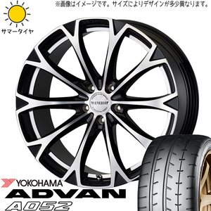 225/40R18 ステップワゴン アテンザ Y/H ADVAN A052 レガート 18インチ 7.5J +53 5H114.3P サマータイヤ ホイールセット 4本