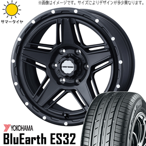 215/50R17 プリウスα 17インチ Y/H BluEarth ES32 マッドヴァンス 07 7.0J +40 5H114.3P サマータイヤ ホイールセット 4本