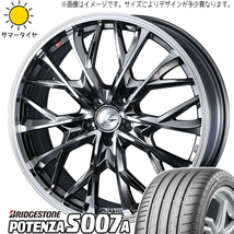 225/40R19 CX-3 ヤリスクロス BS ポテンザ S007A レオニス MV 19インチ 7.5J +48 5H114.3P サマータイヤ ホイールセット 4本_画像1