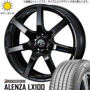 225/55R18 エルグランド BS アレンザ LX100 レオニス ナヴィア07 18インチ 7.0J +53 5H114.3P サマータイヤ ホイールセット 4本