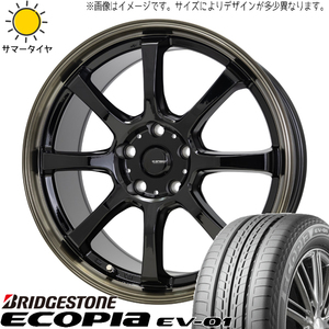 215/50R17 スバル エクシーガ BS エコピア EV01 Gスピード P08 17インチ 7.0J +45 5H100P サマータイヤ ホイールセット 4本