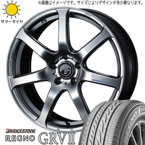 215/55R17 フォレスター レガシィ BRIDGESTONE REGNO GR-V2 ナヴィア07 17インチ 7.0J +47 5H100P サマータイヤ ホイールセット 4本