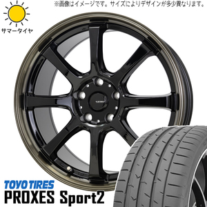 225/45R18 エクシーガ レガシィB4 TOYO プロクセススポーツ2 GSPEED P08 18インチ 7.0J +48 5H100P サマータイヤ ホイールセット 4本