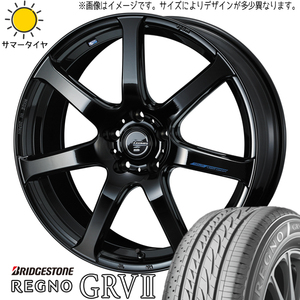 215/60R17 アルファード 20系 B/S REGNO GR-V2 LEONIS ナヴィア07 17インチ 7.0J +42 5H114.3P サマータイヤ ホイールセット 4本