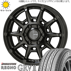 225/50R18 スカイライン BS レグノ GR-V2 ガレルナ レフィーノ 18インチ 8.0J +38 5H114.3P サマータイヤ ホイールセット 4本