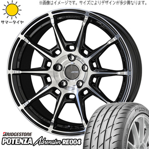 215/45R18 ノア ヴォクシー BS ポテンザ RE004 ガレルナ レフィーノ 18インチ 7.5J +48 5H114.3P サマータイヤ ホイールセット 4本