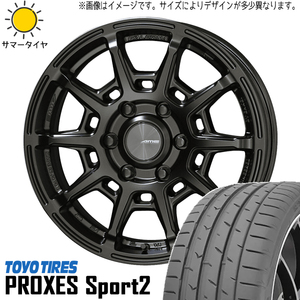 225/35R19 プリウスα GRヤリス TOYO スポーツ2 ガレルナ レフィーノ 19インチ 8.0J +45 5H114.3P サマータイヤ ホイールセット 4本