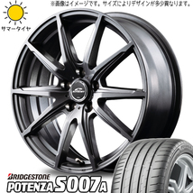 225/50R18 エスティマ フーガ BS ポテンザ S007A シュナイダー SLS 18インチ 8.0J +45 5H114.3P サマータイヤ ホイールセット 4本_画像1