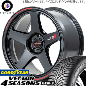 225/45R18 レガシィB4 GY Vector GEN3 MID RMP TR50 18インチ 7.5J +48 5H100P オールシーズンタイヤ ホイールセット 4本