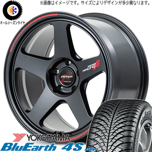 215/45R18 ヴォクシー ステップワゴン Y/H 4S AW21 TR50 18インチ 8.0J +45 5H114.3P オールシーズンタイヤ ホイールセット 4本