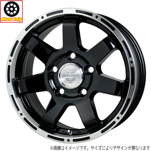 アルミホイール 1本 18インチ MAD CROSS MC-76 ブラック&リムポリッシュ（BK/リムP） 18x8.0J +48 5H150P