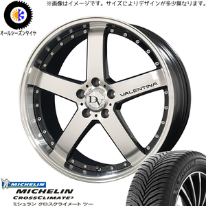 255/45R20 オールシーズンタイヤホイールセット アリア etc (MICHELIN CROSSCLIMATE & DIAVOLETTO VALENTINA 5穴 114.3)