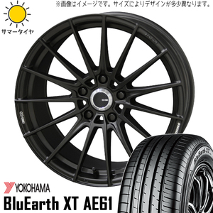 225/60R18 サマータイヤホイールセット エクストレイル etc (YOKOHAMA GEOLANDAR AE61 & ENKEITUNING FC01 5穴 114.3)