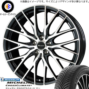 245/45R19 オールシーズンタイヤホイールセット アルファード etc (MICHELIN CROSSCLIMATE & Precious HM1 5穴 114.3)