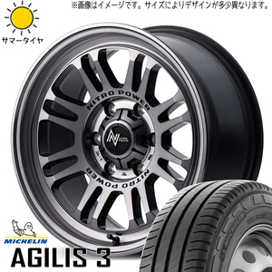 215/60R17 サマータイヤホイールセット ハイエース (MICHELIN Agilis3 & NITROPOWER M16 ASSAULT 6穴 139.7)