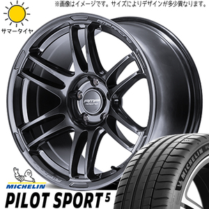 225/45R18 サマータイヤホイールセット カムリ etc (MICHELIN PilotSPORT5 & RMPRacing R26 5穴 114.3)