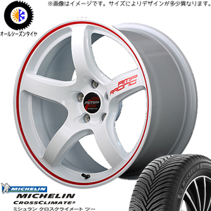 215/40R18 オールシーズンタイヤホイールセット リーフ etc (MICHELIN CROSSCLIMATE & RMPRacing R50 5穴 114.3)