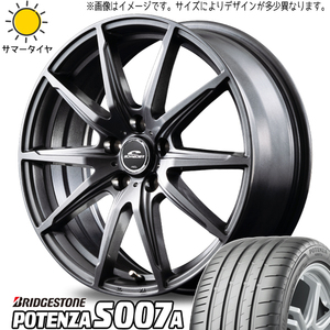 215/45R18 サマータイヤホイールセット ヴォクシー etc (BRIDGESTONE POTENZA S007A & SCHNEIDER SLS 5穴 114.3)