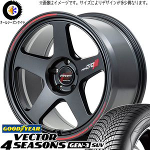 235/60R18 オールシーズンタイヤホイールセット アウトランダー etc (GOODYEAR Vector & RMPRacing TR50 5穴 114.3)