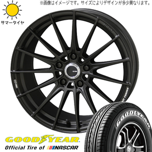 215/60R17 サマータイヤホイールセット エルグランド etc (GOODYEAR NASCAR & ENKEITUNING FC01 5穴 114.3)