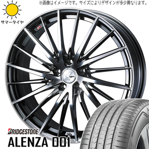 225/65R17 サマータイヤホイールセット XV アウトバック etc (BRIDGESTONE ALENZA & LEONIS FR 5穴 100)