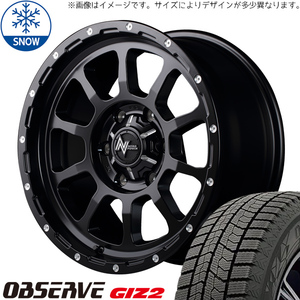 225/55R17 スタッドレスタイヤホイールセット アルファード etc (TOYO OBSERVE GIZ2 & NITROPOWER M10 PERSHING 5穴 114.3)