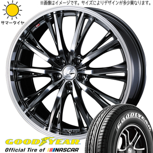 215/60R17 サマータイヤホイールセット エルグランド etc (GOODYEAR NASCAR & LEONIS RT 5穴 114.3)