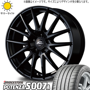 225/55R17 サマータイヤホイールセット アルファード etc (BRIDGESTONE POTENZA S007A & SCHNEIDER SQ27 5穴 114.3)