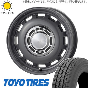 145R12 6PR サマータイヤホイールセット 軽トラ (TOYO V02E & XBLOOD DIESEL 4穴 100)