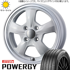 165/55R15 サマータイヤホイールセット NBOX etc (PIRELLI POWERGY & Gyraft5S 4穴 100)