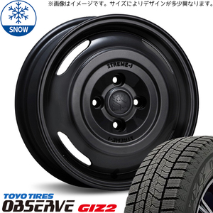 165/65R14 スタッドレスタイヤホイールセット デリカミニ etc (TOYO OBSERVE GIZ2 & XTREME-J JOURNEY 4穴 100)