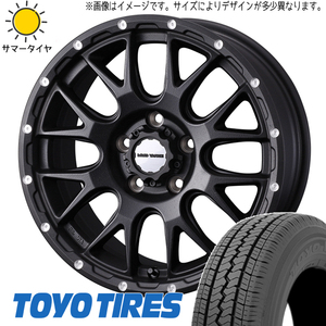 145R12 6PR サマータイヤホイールセット 軽トラ (TOYO V02E & MUDVANCE08 4穴 100)