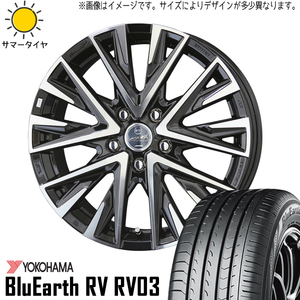 215/60R16 サマータイヤホイールセット CX3 etc (YOKOHAMA BluEarth RV03 & SMACK LEGINA 5穴 114.3)