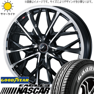 215/65R16 サマータイヤホイールセット アルファード etc (GOODYEAR NASCAR & LEONIS MV 5穴 114.3)