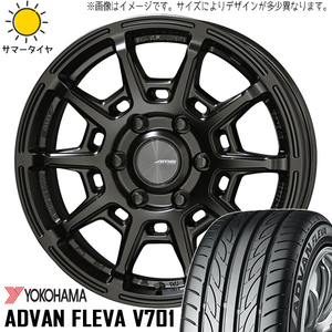 195/45R16 サマータイヤホイールセット スイフト etc (YOKOHAMA ADVAN FLEVA V701 & GALERNA REFINO 4穴 100)