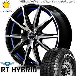 155/65R14 サマータイヤホイールセット ハイゼットジャンボ etc (MONSTATYRE RT & SCHNEIDER RX02 4穴 100)