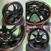 185/60R16 アクア BS BLIZZAK VRX3 16インチ クロススピード CR7 6.0J +45 4H100P スタッドレスタイヤ ホイールセット 4本_画像2