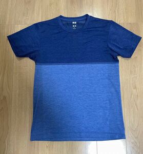 ユニクロ スポーツTシャツ 青グラデーション Mサイズ