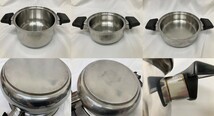 Royal Queen ロイヤルクイーン ステンレス IH非対応 両手鍋 蒸し器 電気鍋 調理器具 中古品 T273_画像10