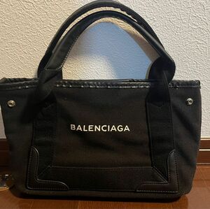 バレンシアガ　BALENCIAGA　ネイビーカバスXS　トートバッグ　黒