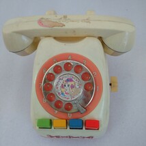 【昭和レトロ 】 玩具　電話機 ダイヤル式 　ゼンマイ　当時物　キャンディ・キャンディ？　ビンテージ　ジャンク_画像1
