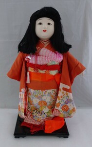日本人形 女の子 着物 和風 置物 昭和レトロ ビンテージ ぷらえ