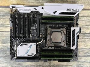 □1円スタート マザーボード　ASUS X99-S CPU core i7 5930K メモリ32G(8×4) IOパネル付き　ジャンク □