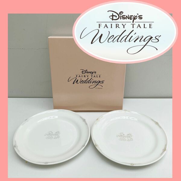 Disney ディズニー FAIRY TALE Wedding ウェディング アンバサダー 18㎝ ペアプレート ミッキー ミニー